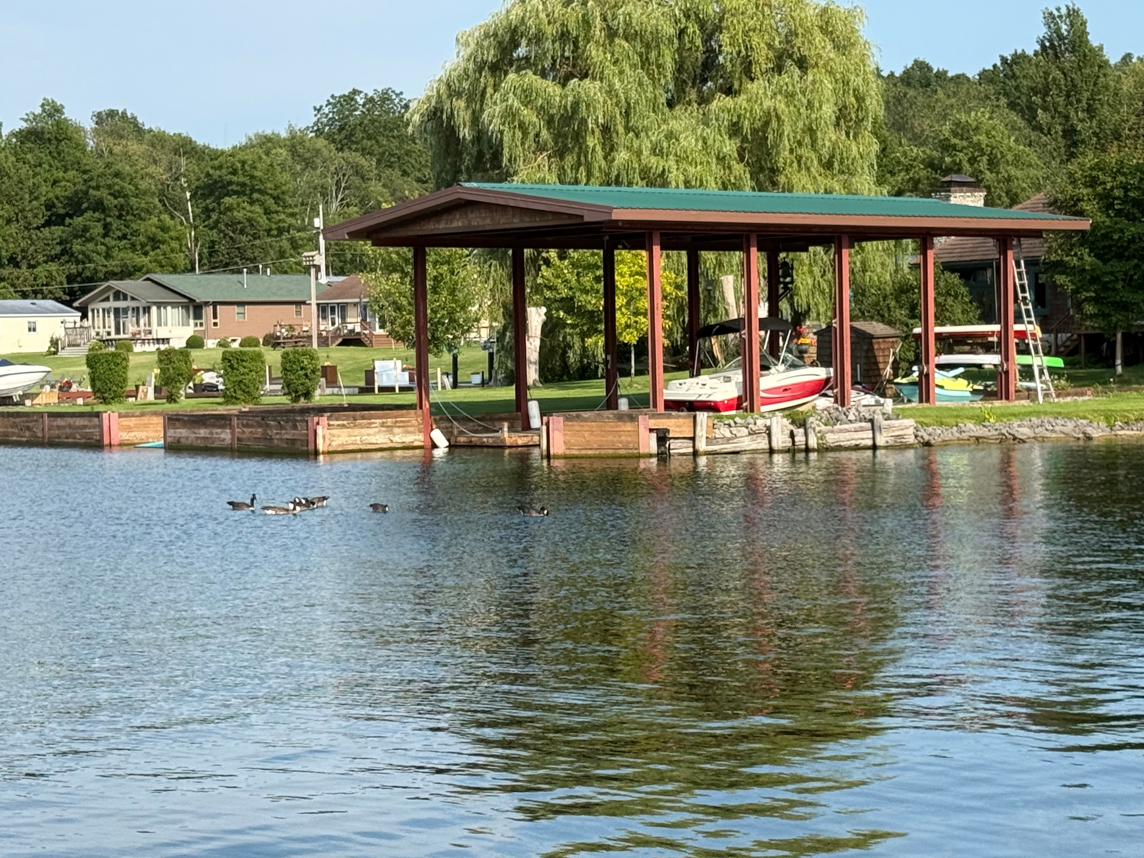 Boathouse & Geese on the Canal