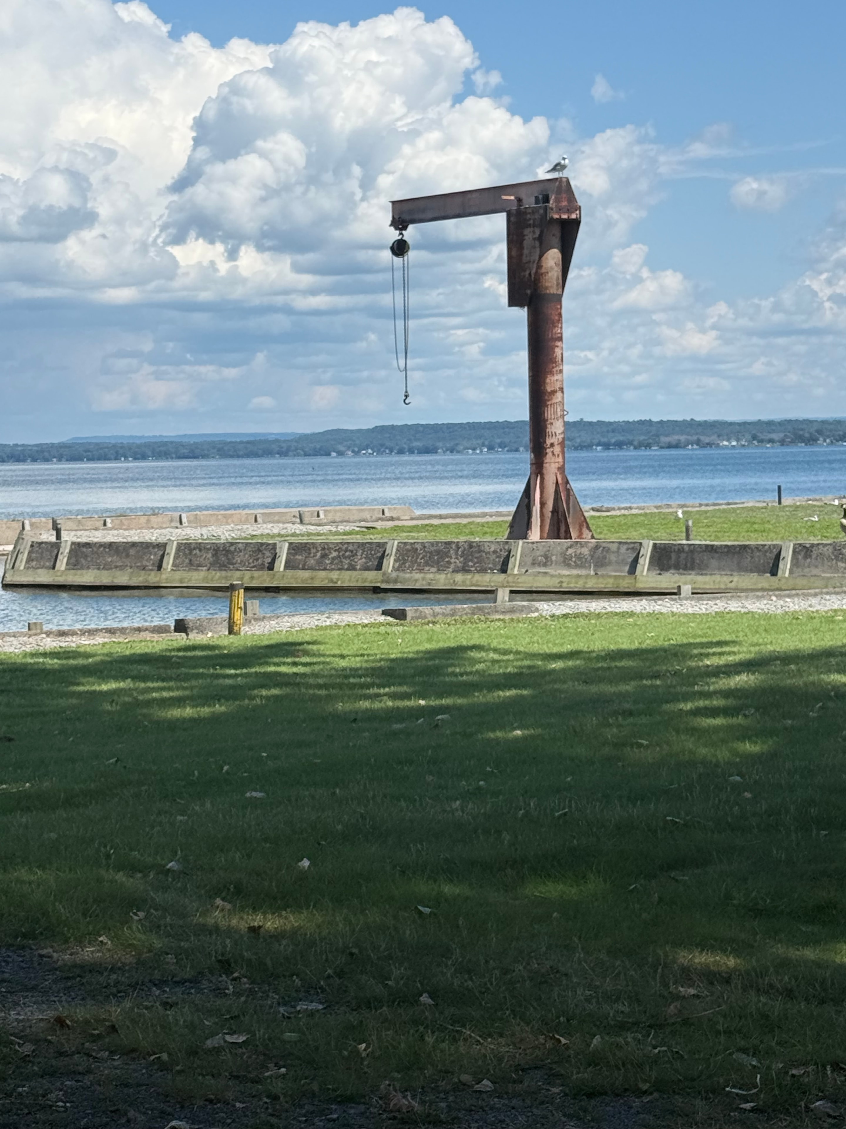 Historic Crane by the Lake