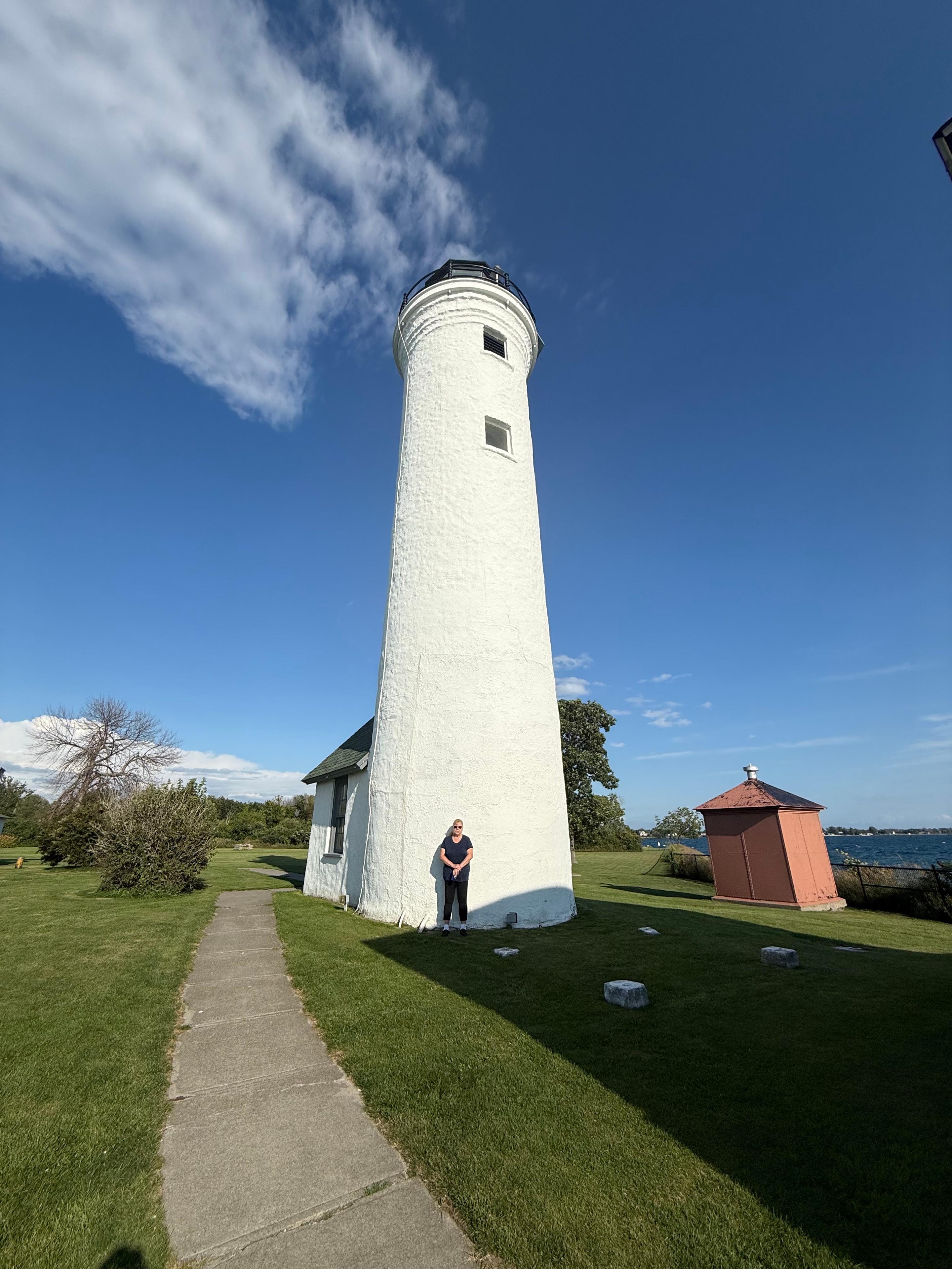 Standing at Tibbits Point Lighthouse