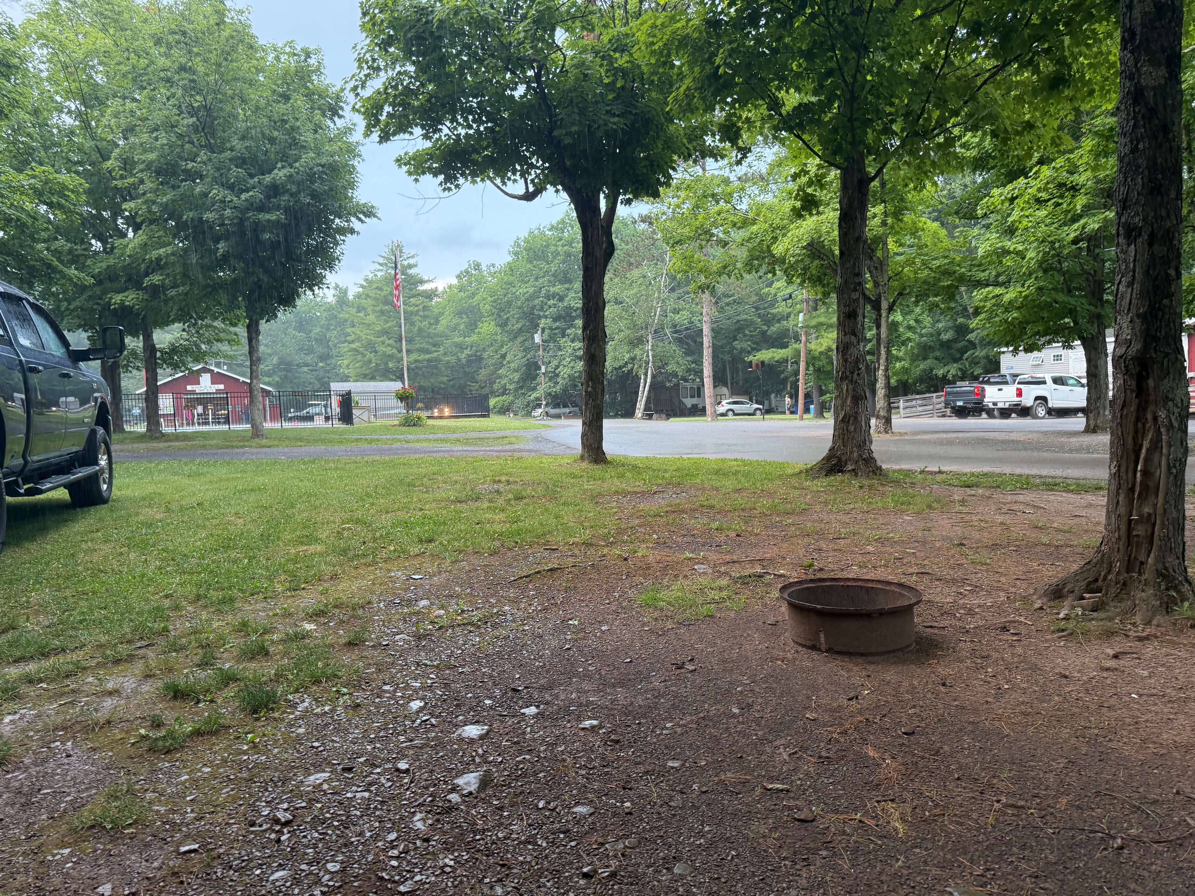 Campground fire pit area