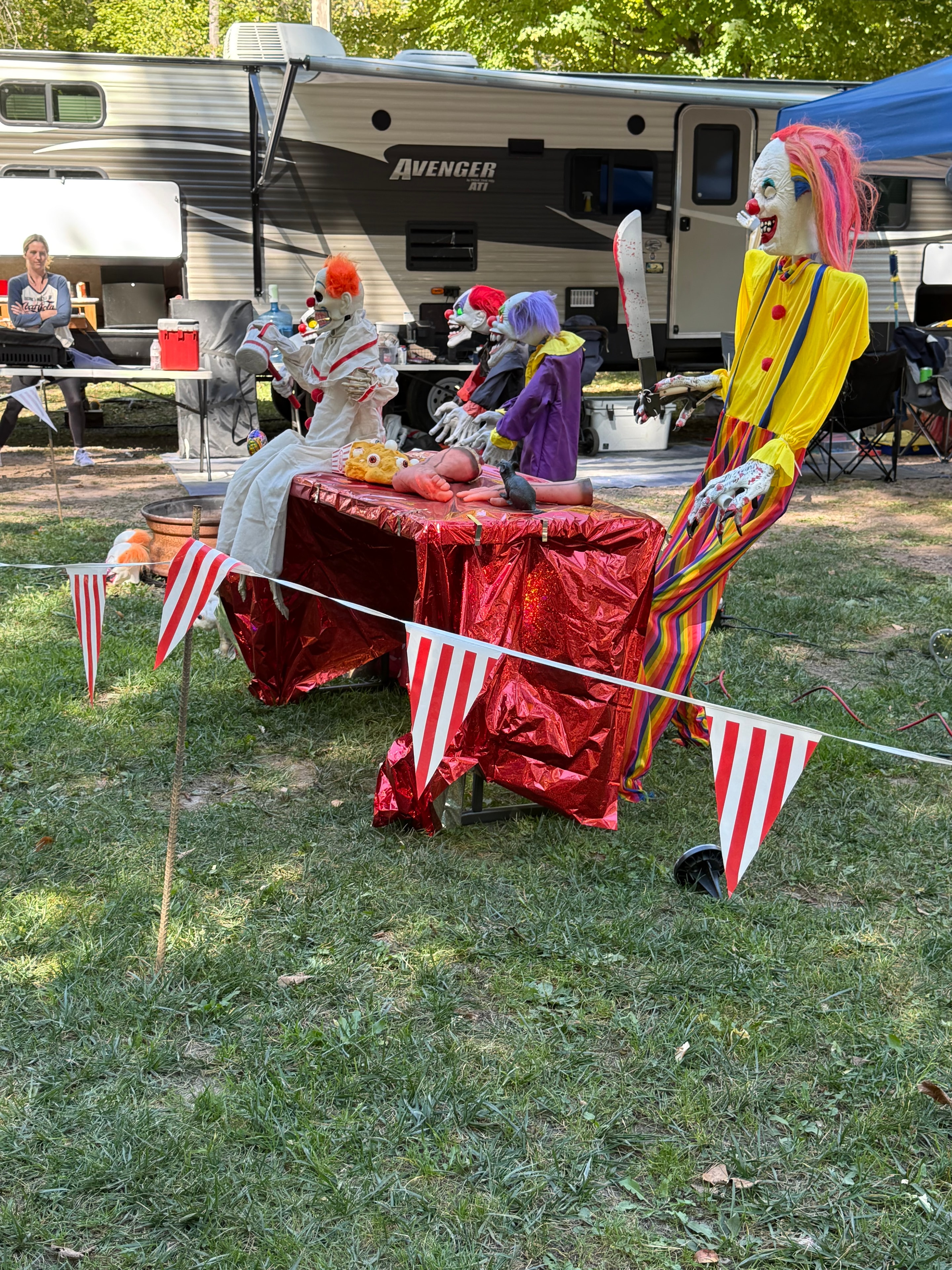 Evil clown circus campsite