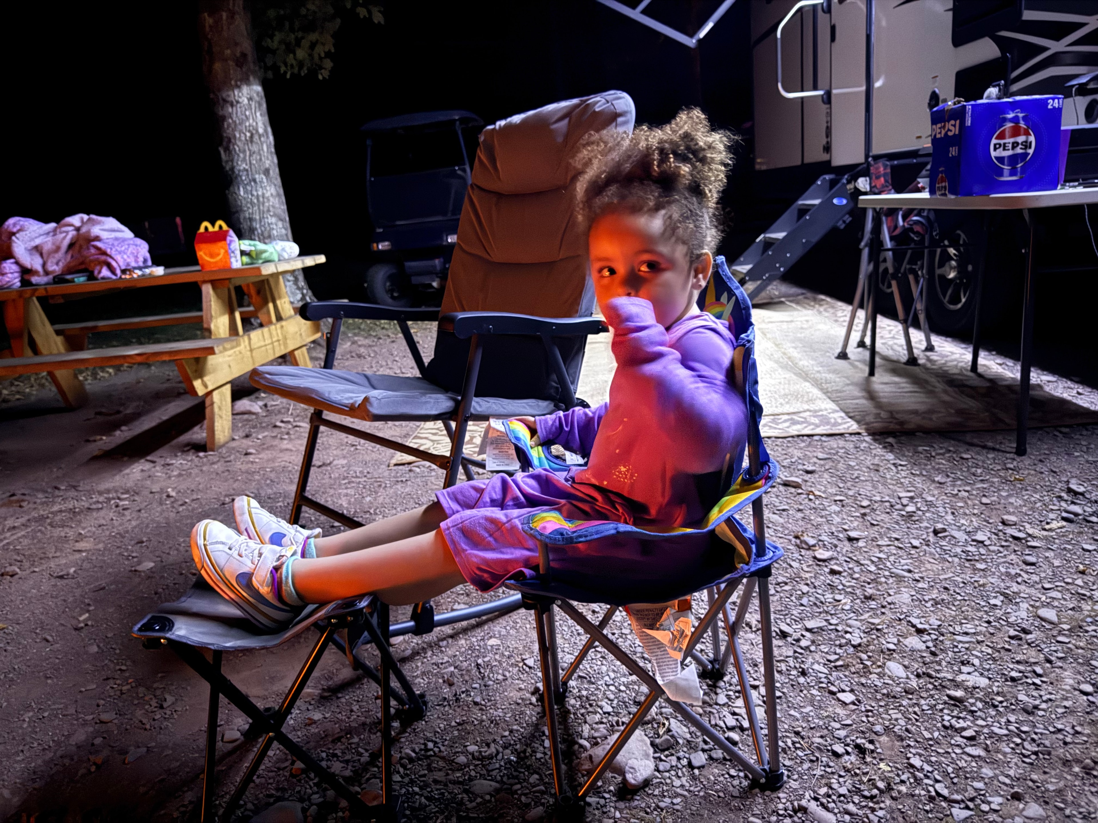 Hanging out at the campsite