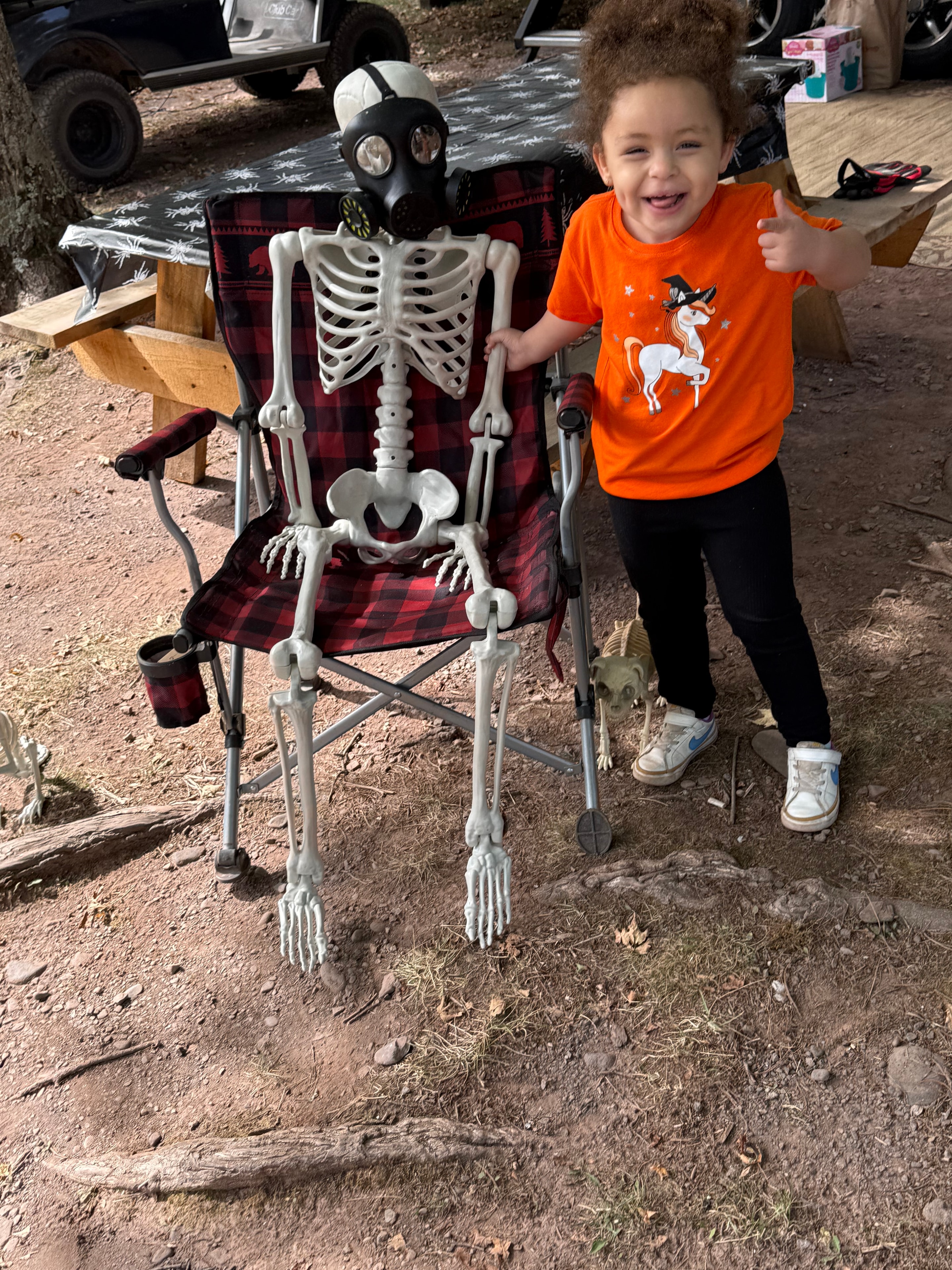 Smiling with the skeleton