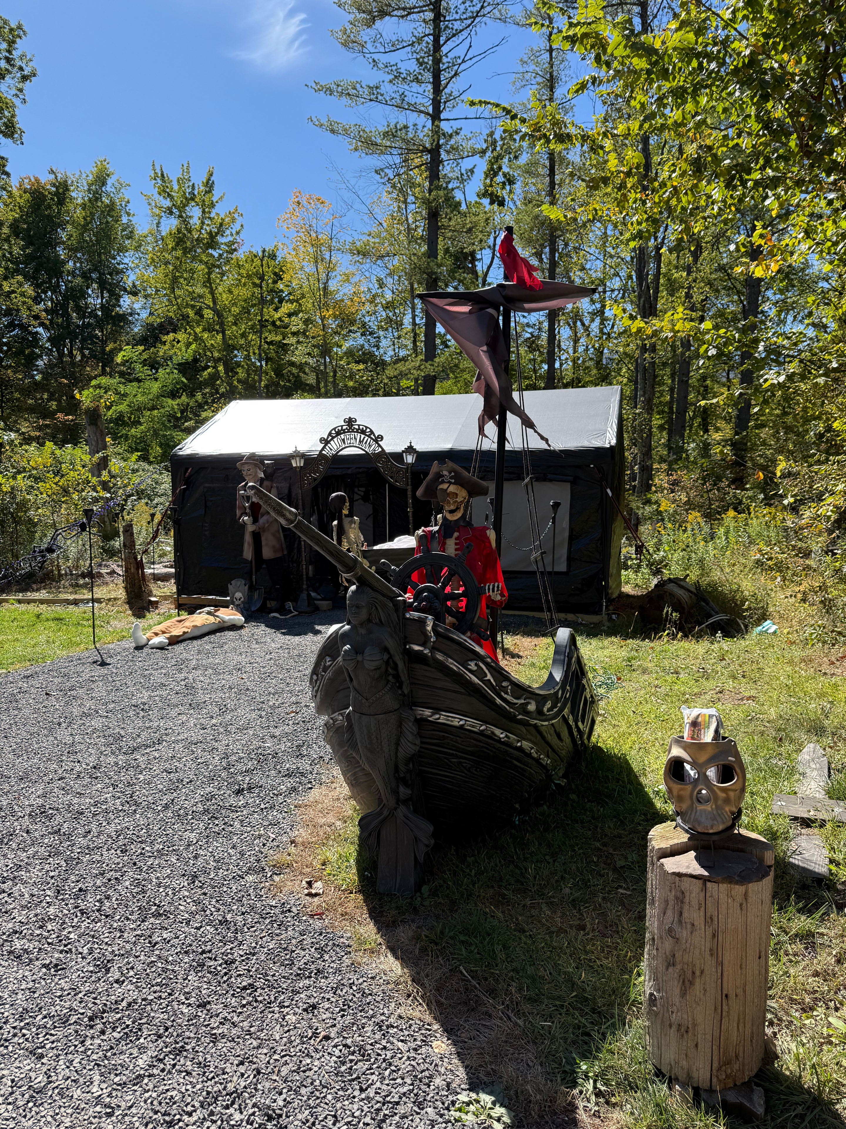 Campground graveyard display