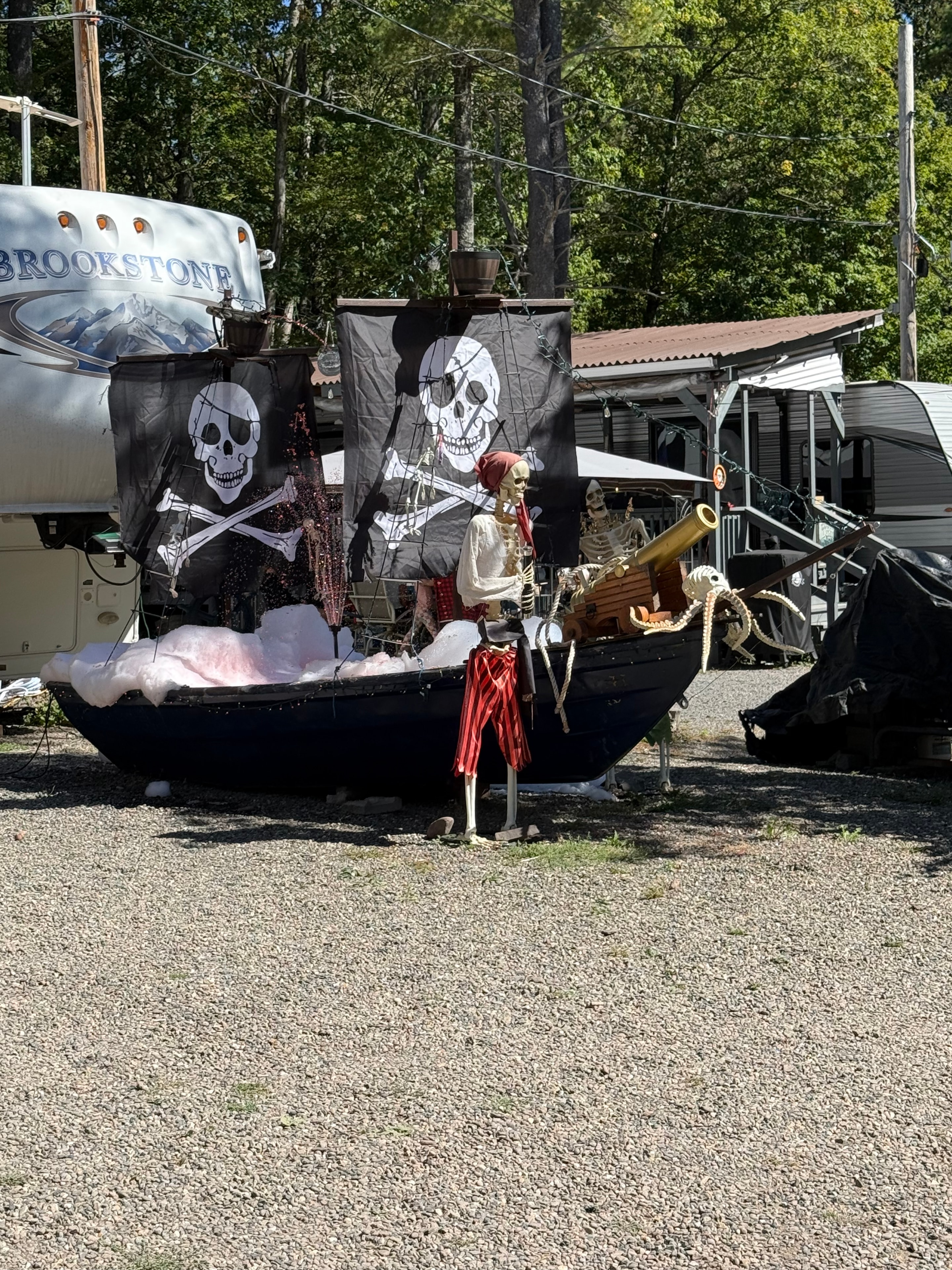 Witch and monster decorations