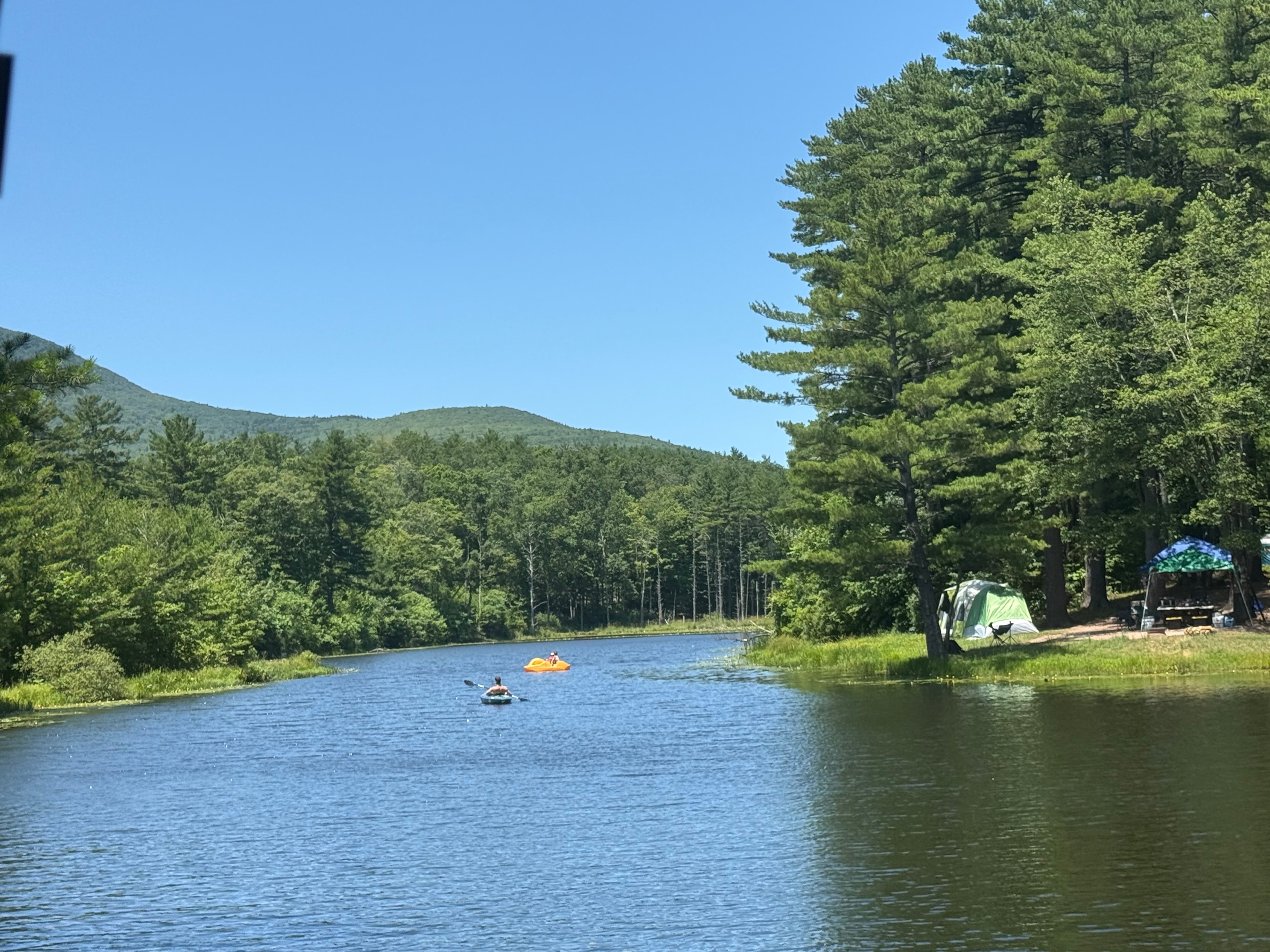 Kayaking on the lake