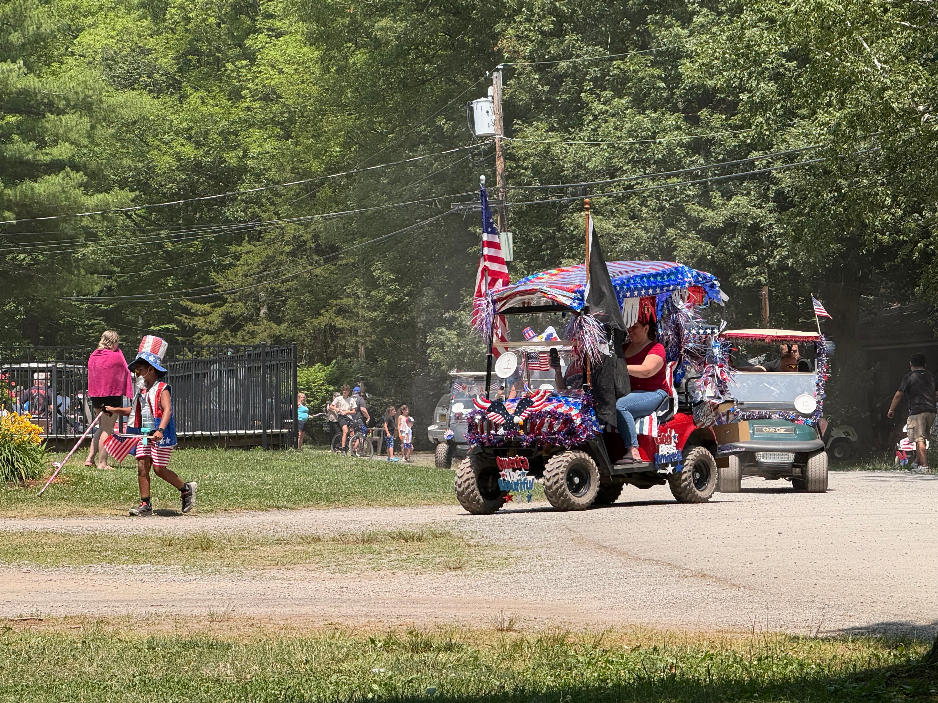 America the Beautiful cart in the parade