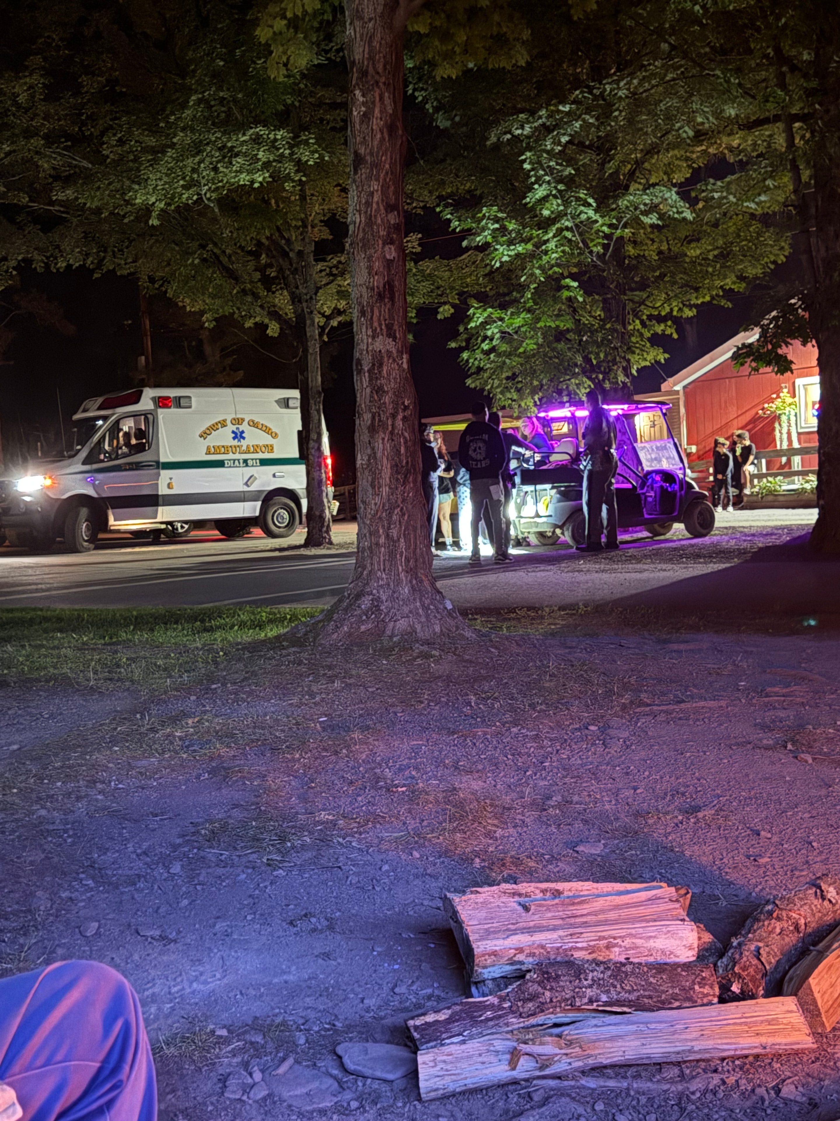Night event at the campground