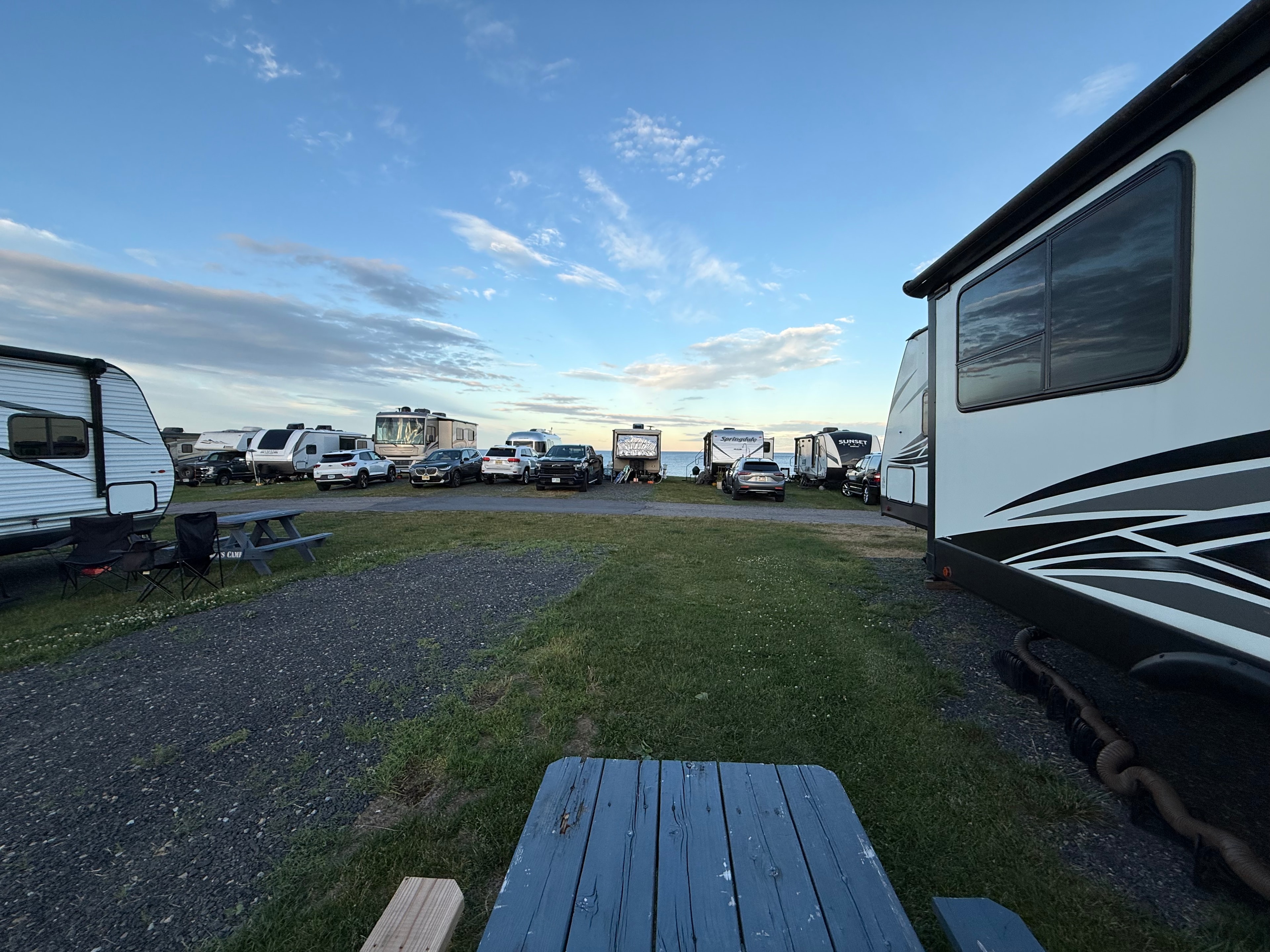 Skoolie at the campground