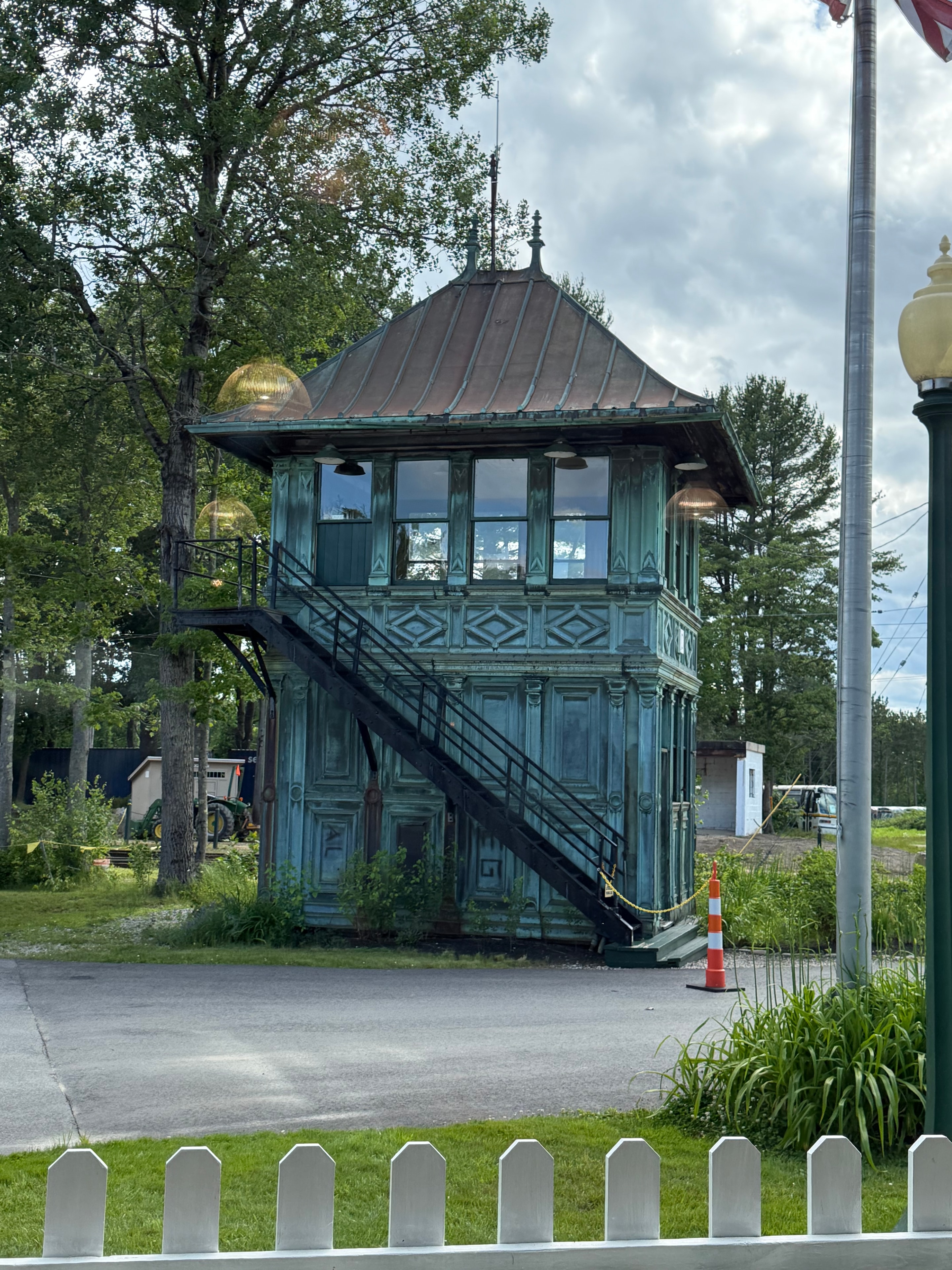 Ornate trolley station facade