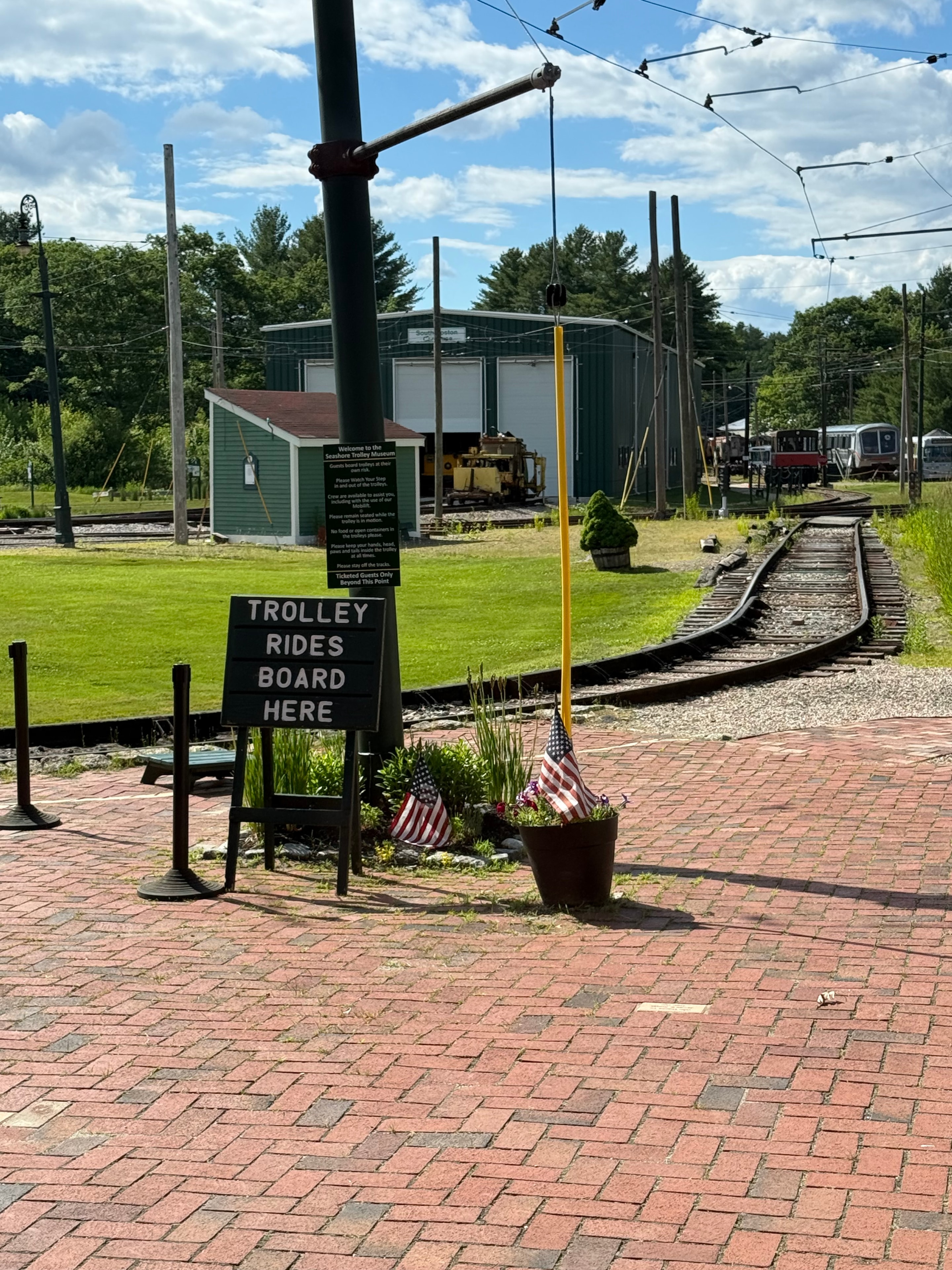 Trolley rides board here