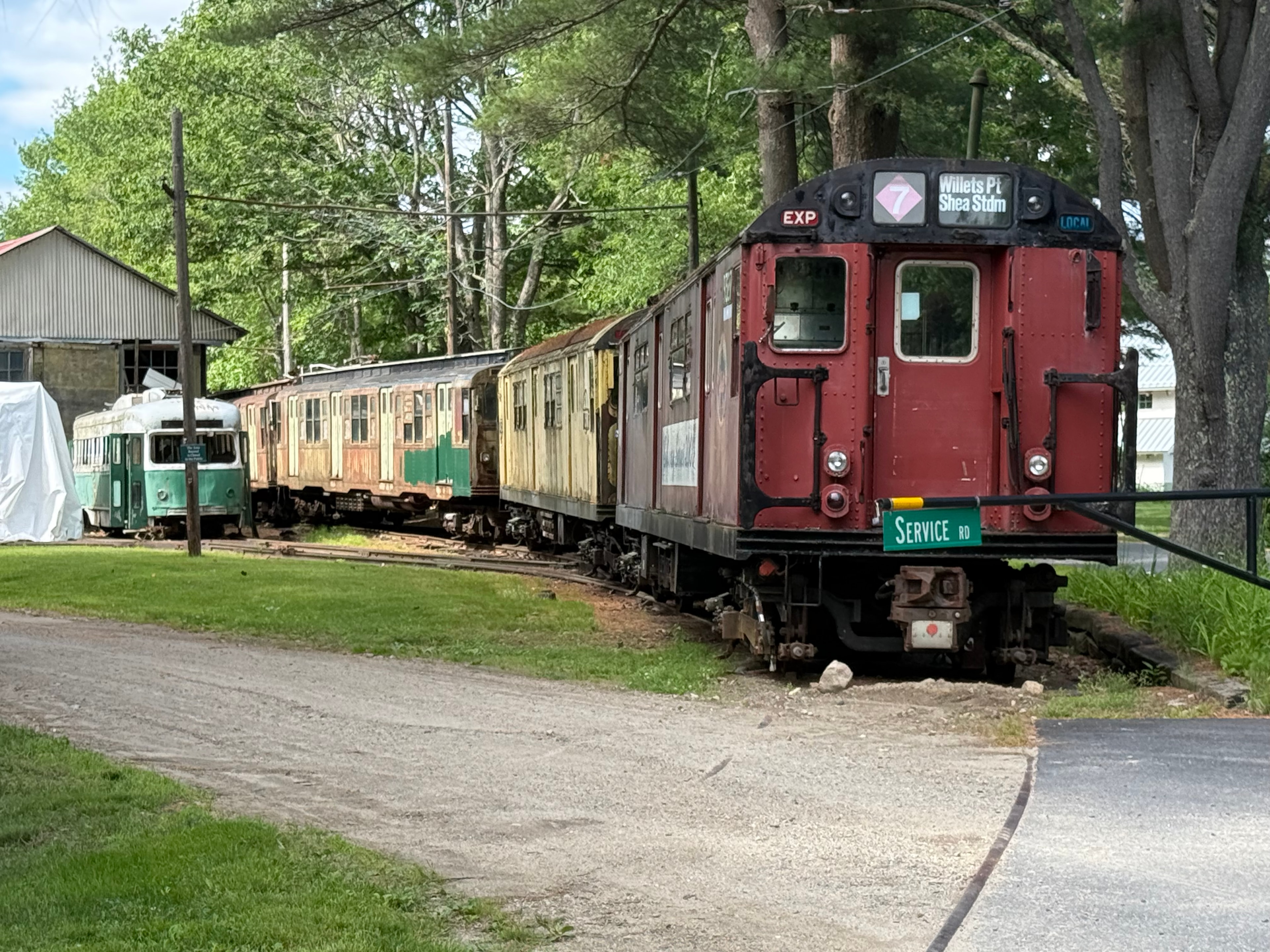 Vintage trolley cars