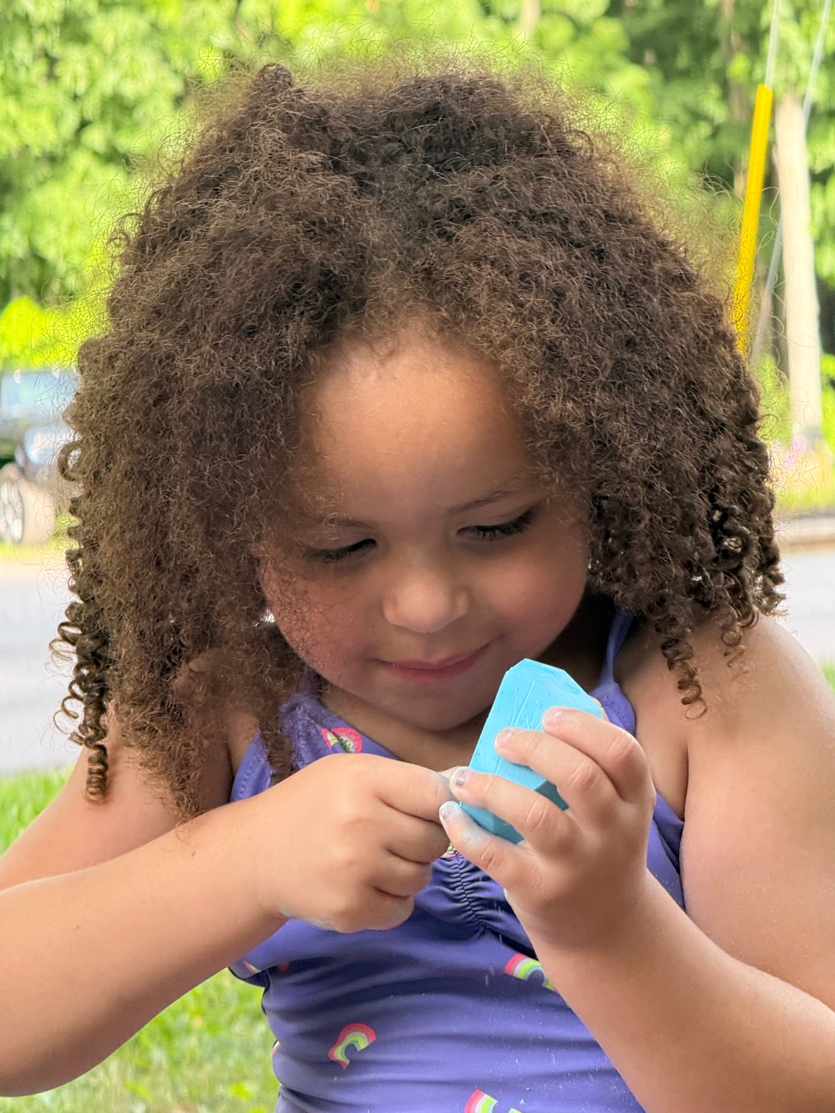 Enjoying a popsicle at the campground