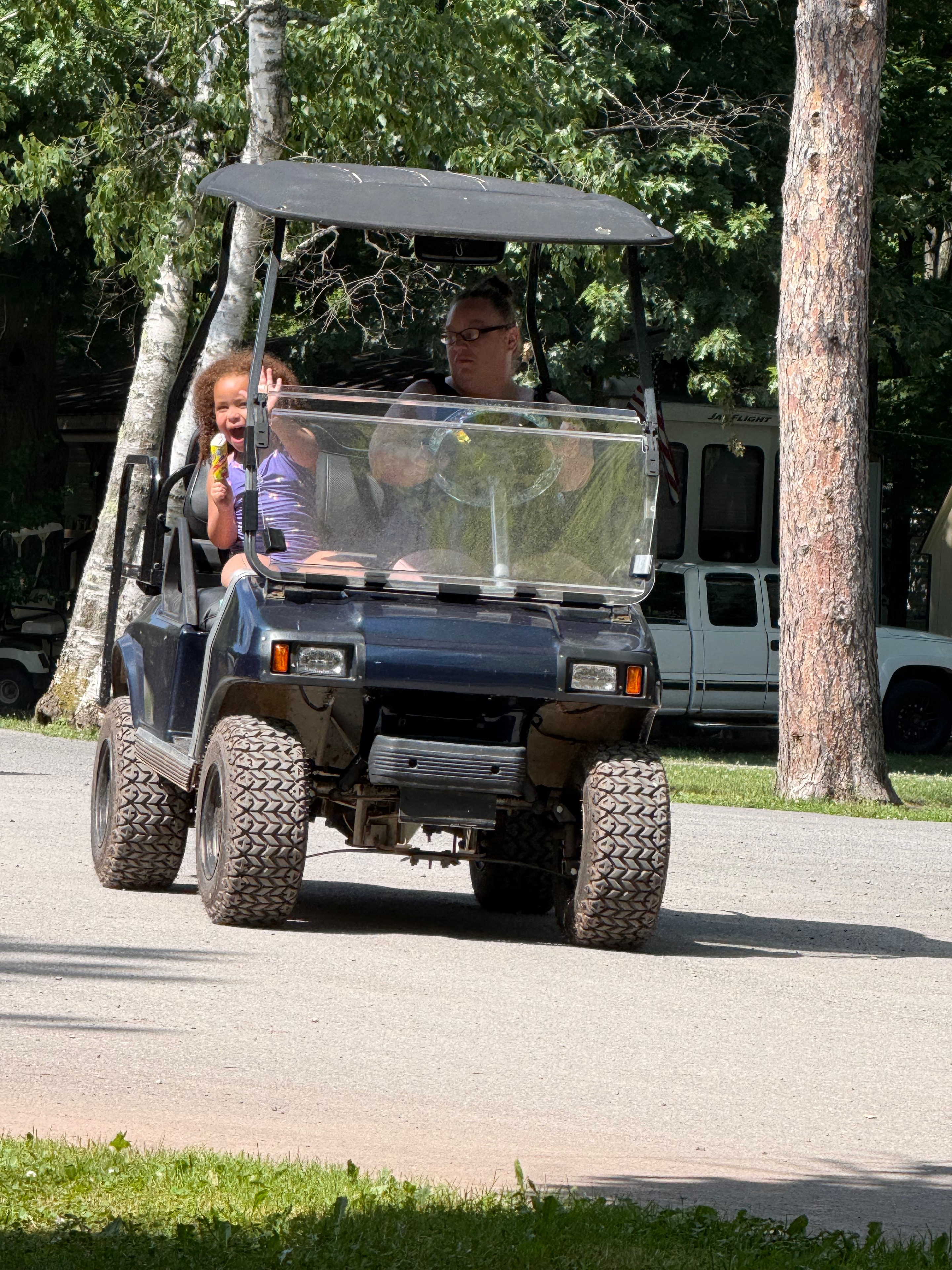 Golf cart adventures at Whip O Will