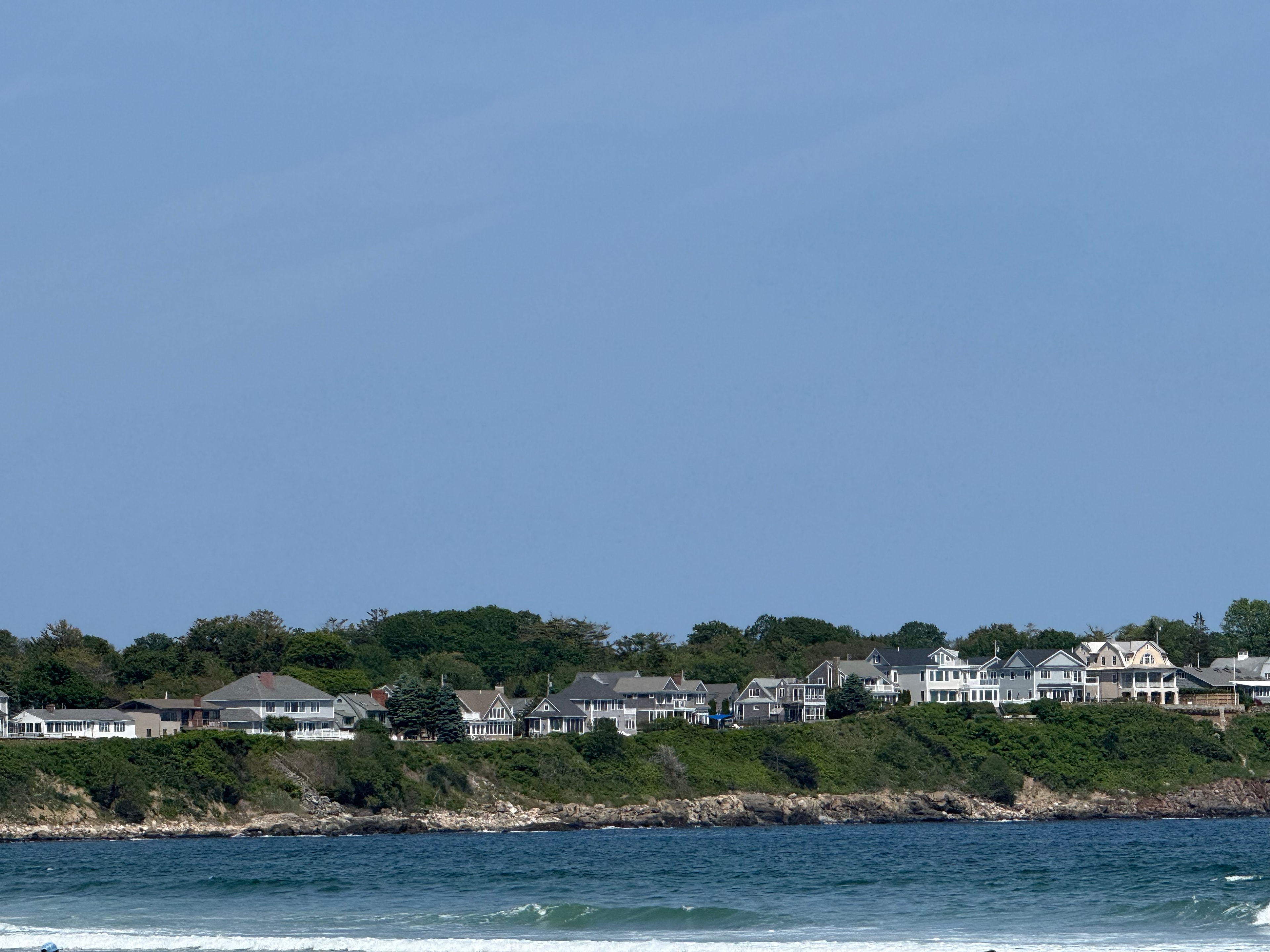 Beautiful coastal homes along the York shoreline