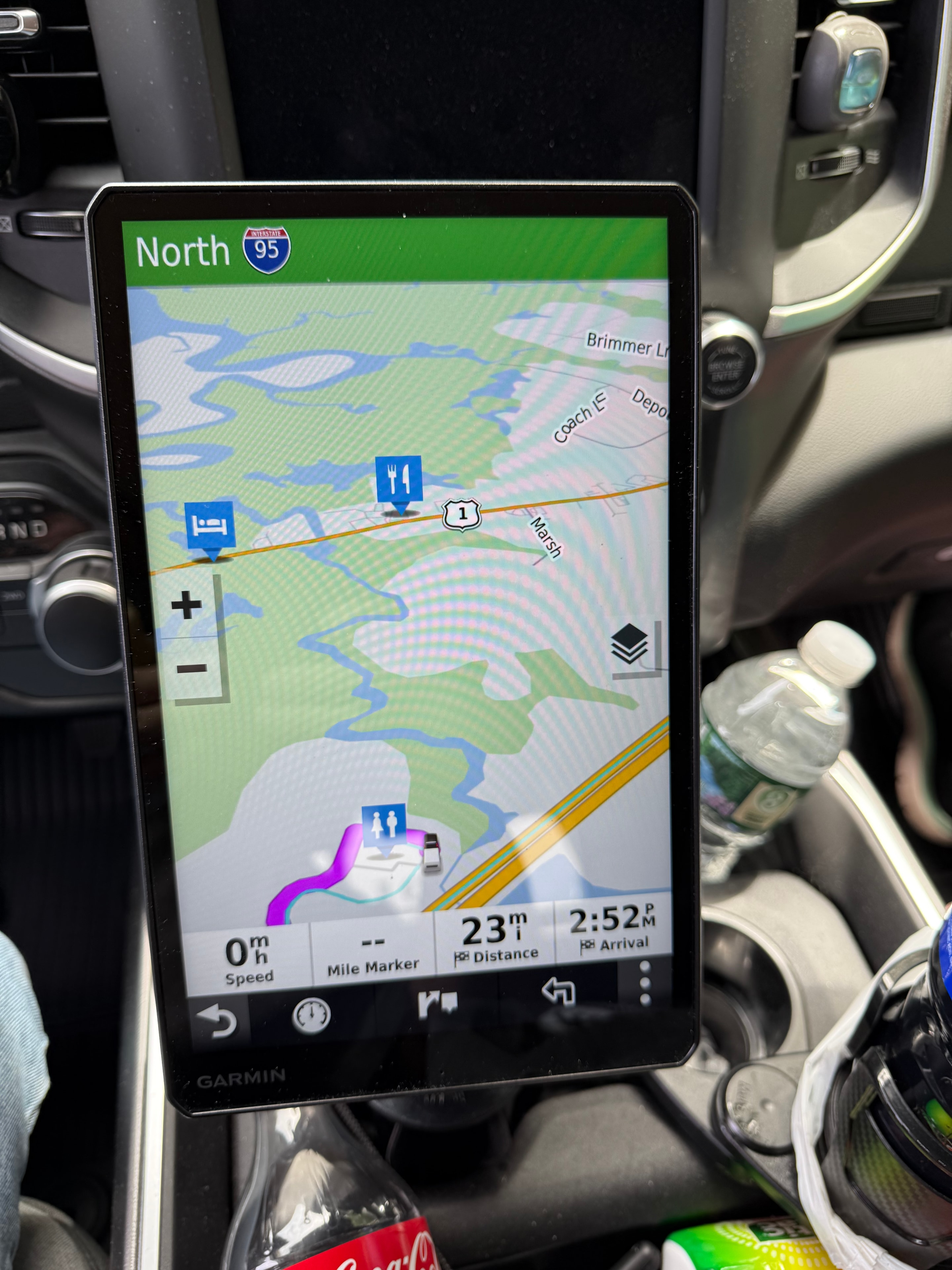 Garmin GPS navigating to York Maine