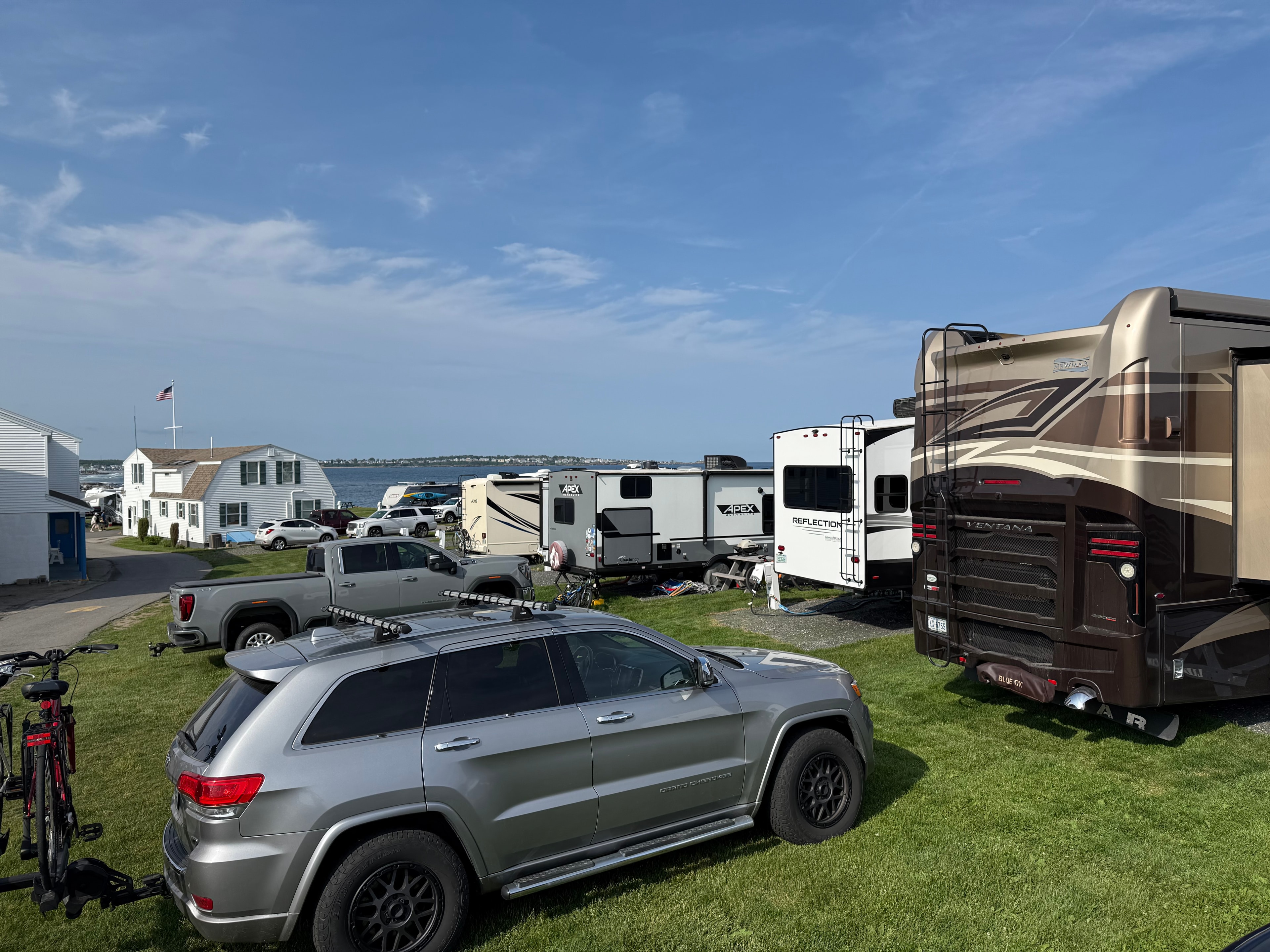 Kodiak parked with stunning ocean views