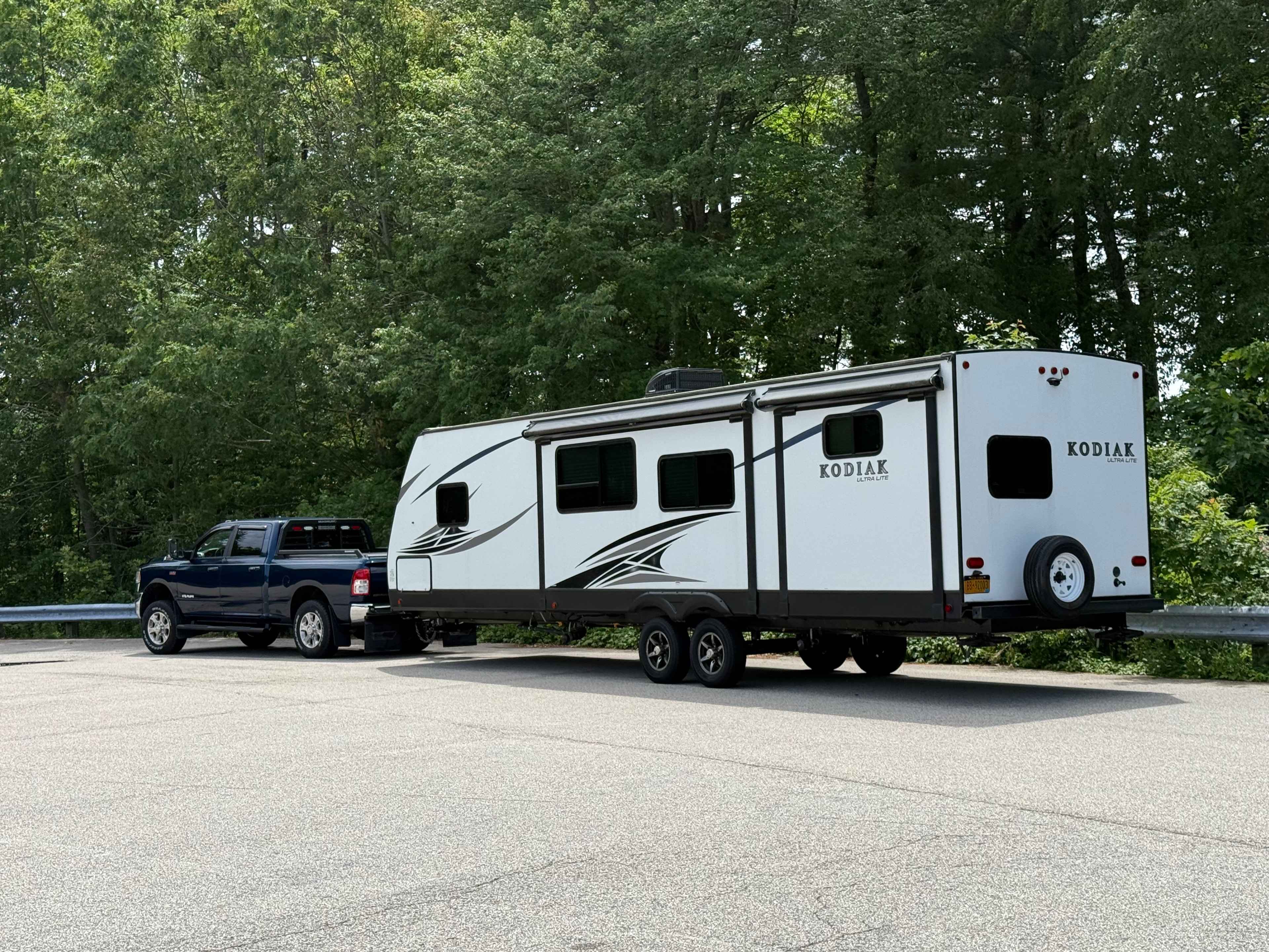 Kodiak on the highway heading to York Maine
