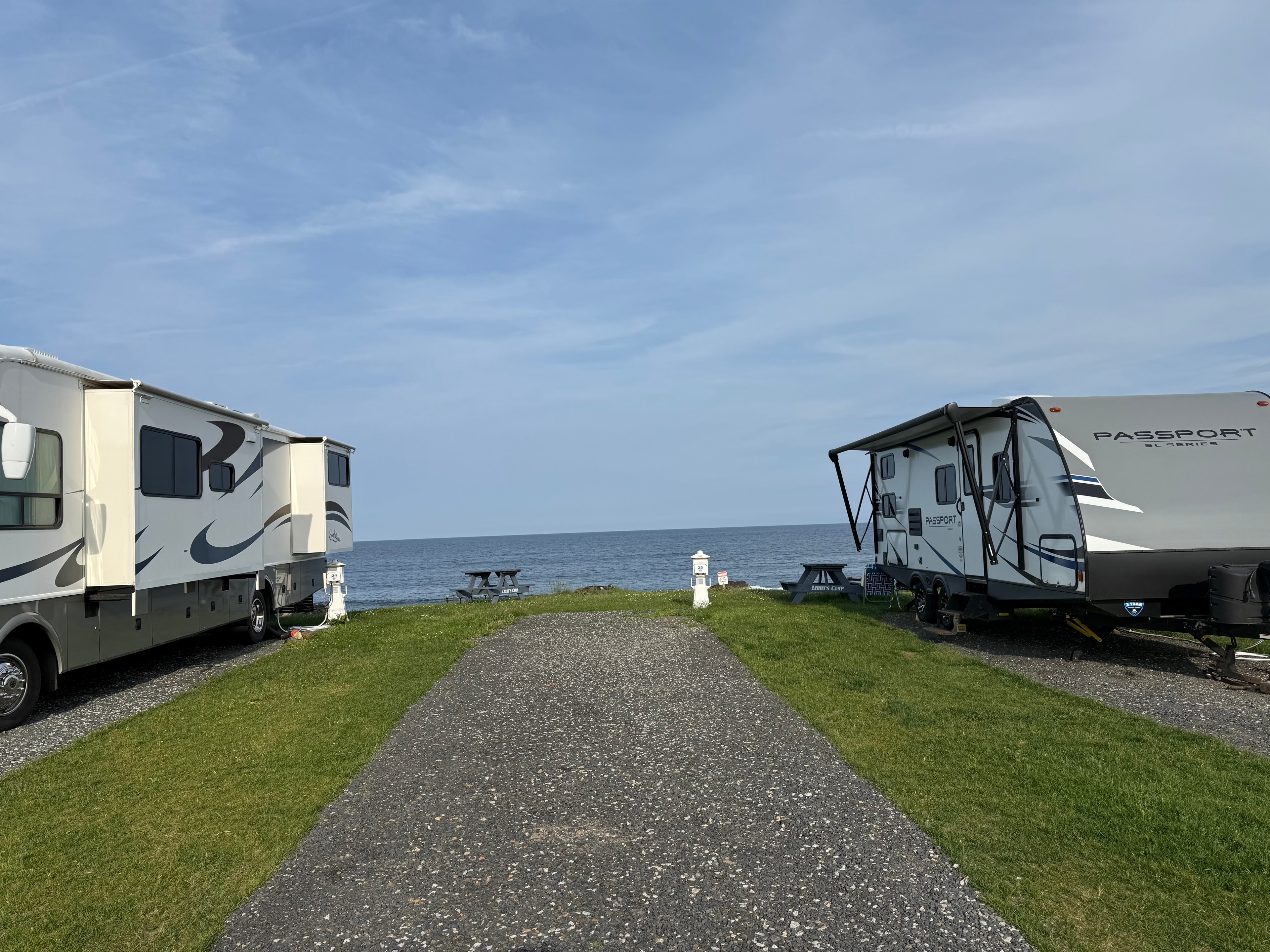 Campground with ocean views