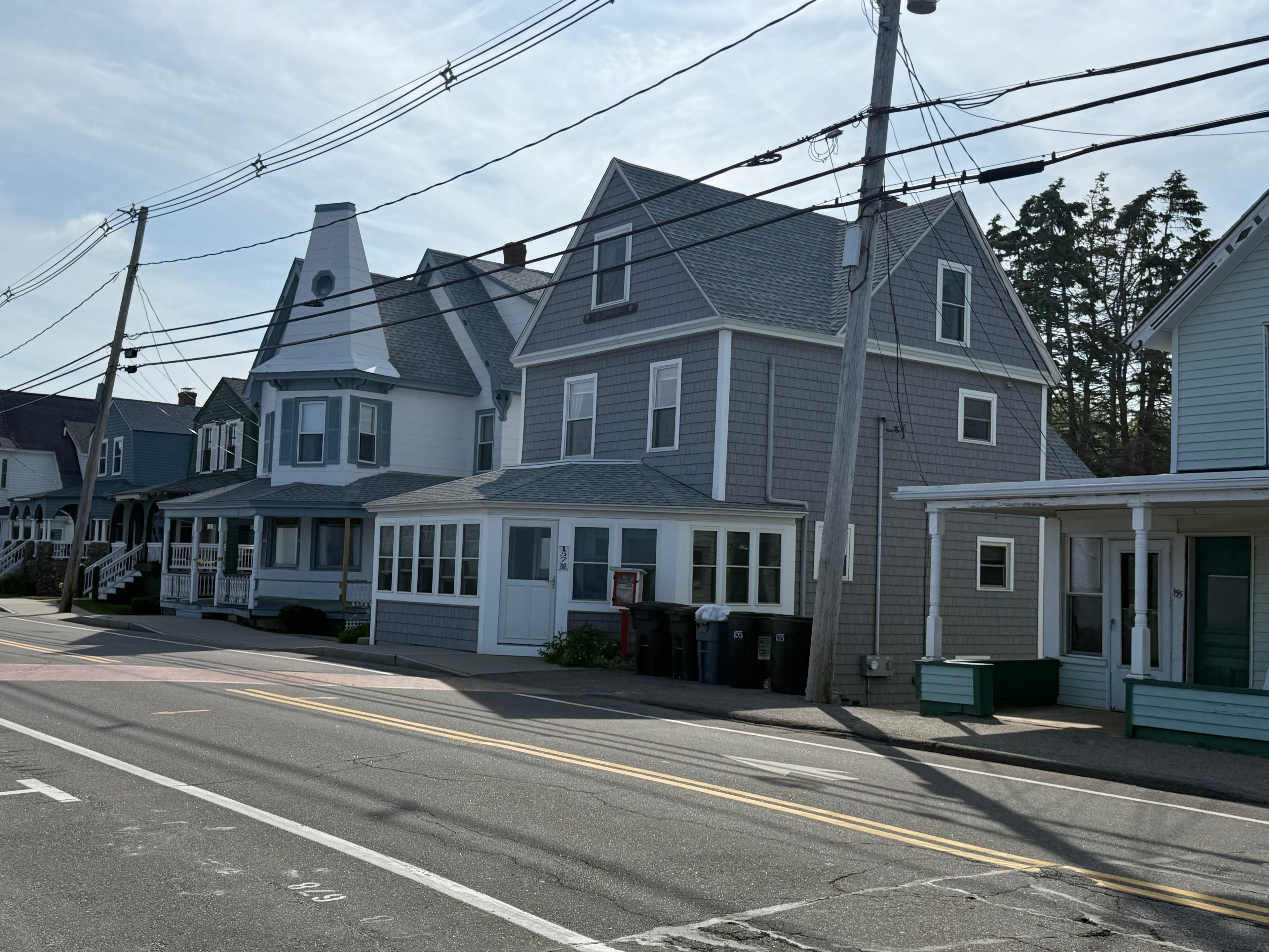 Historic New England buildings on a York street